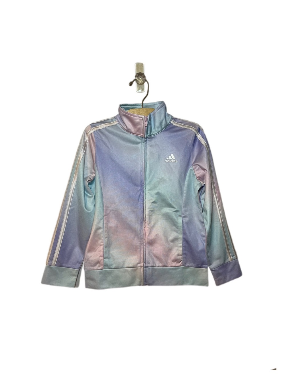 Adidas Size 7 Girls Pastel Ombré Zip Up Track Jacket